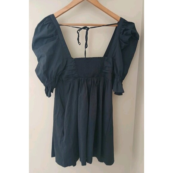 Cinq a Sept Jovi Puff Sleeve Smocked Square Neck Mini Dress - Picture 8 of 12